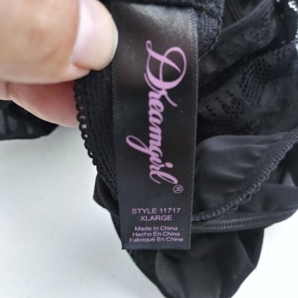 Dreamgirl Black Lace High Neck Bralette Underwire Size XL - Picture 7 of 7